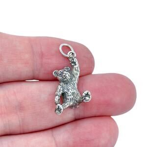 Estate Sterling Silver 925 Hanging Bear Charm